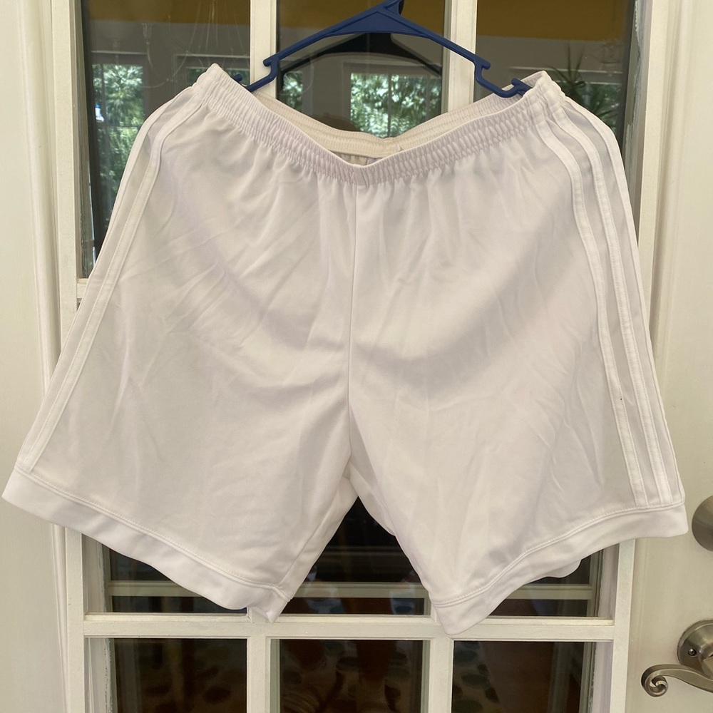 White Adidas Soccer Shorts